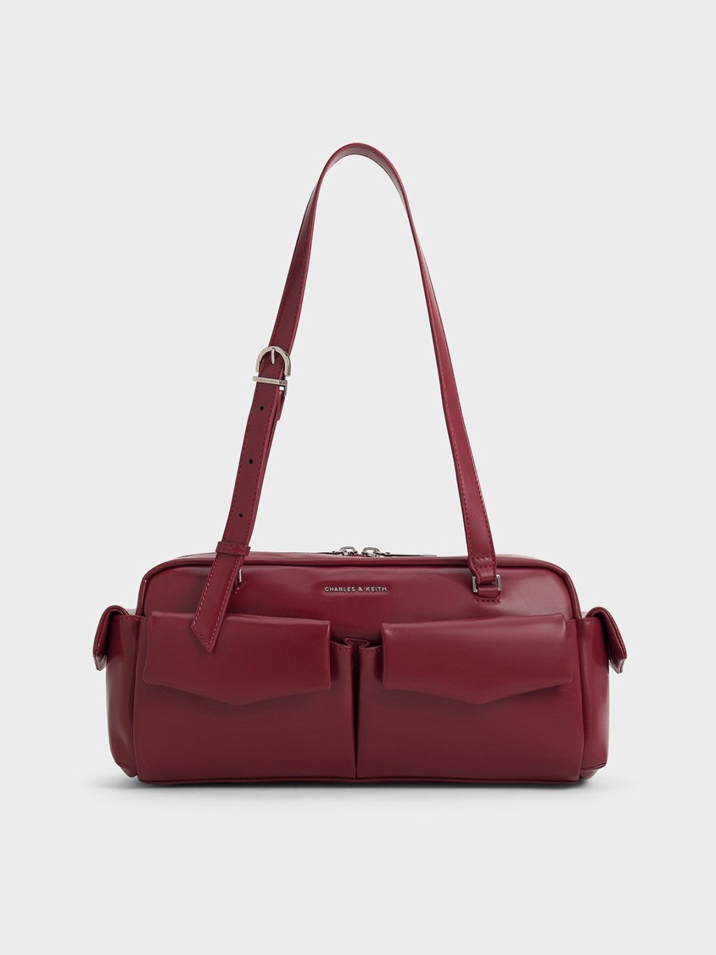 How to Wear Burgundy Slingbacks with Black Trousers