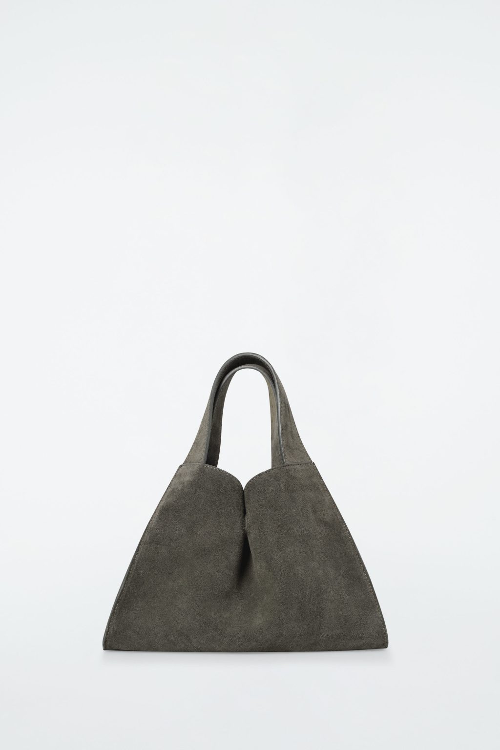 How to Style a Moss-Green Suede Bag with a White Shirt