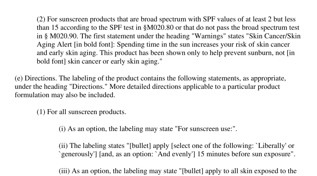 How to Read Sunscreen Labels Below SPF 15