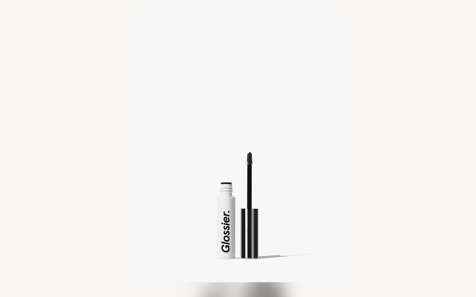 Glossier Boy Brow tinted brow gel product and brush