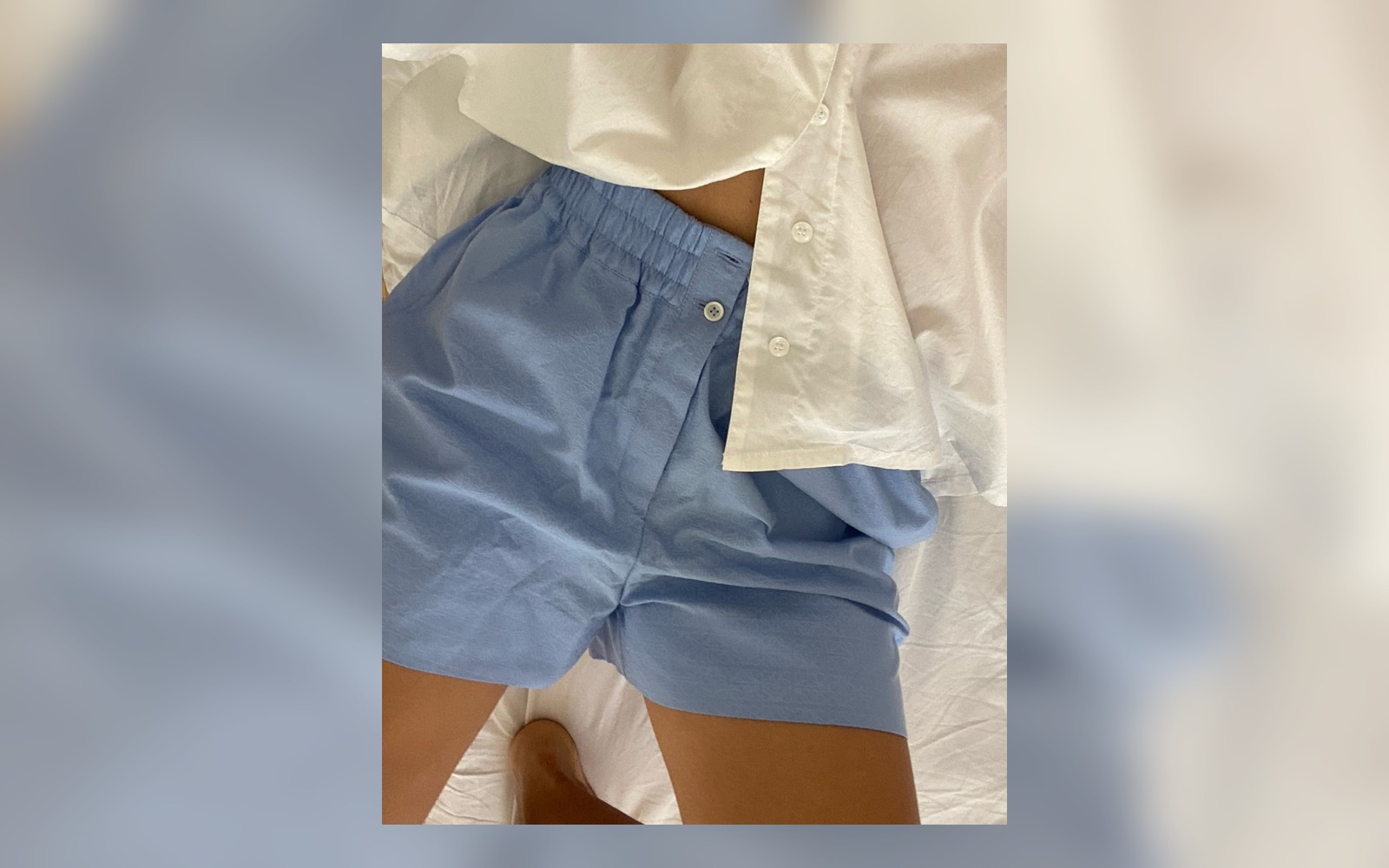 boxer shorts outfit with polished shoes