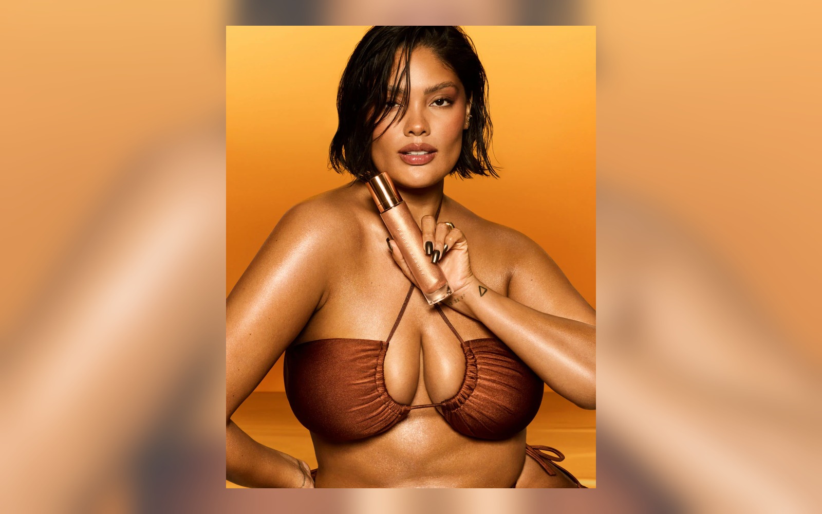 Fenty Beauty Body Lava shown on skin