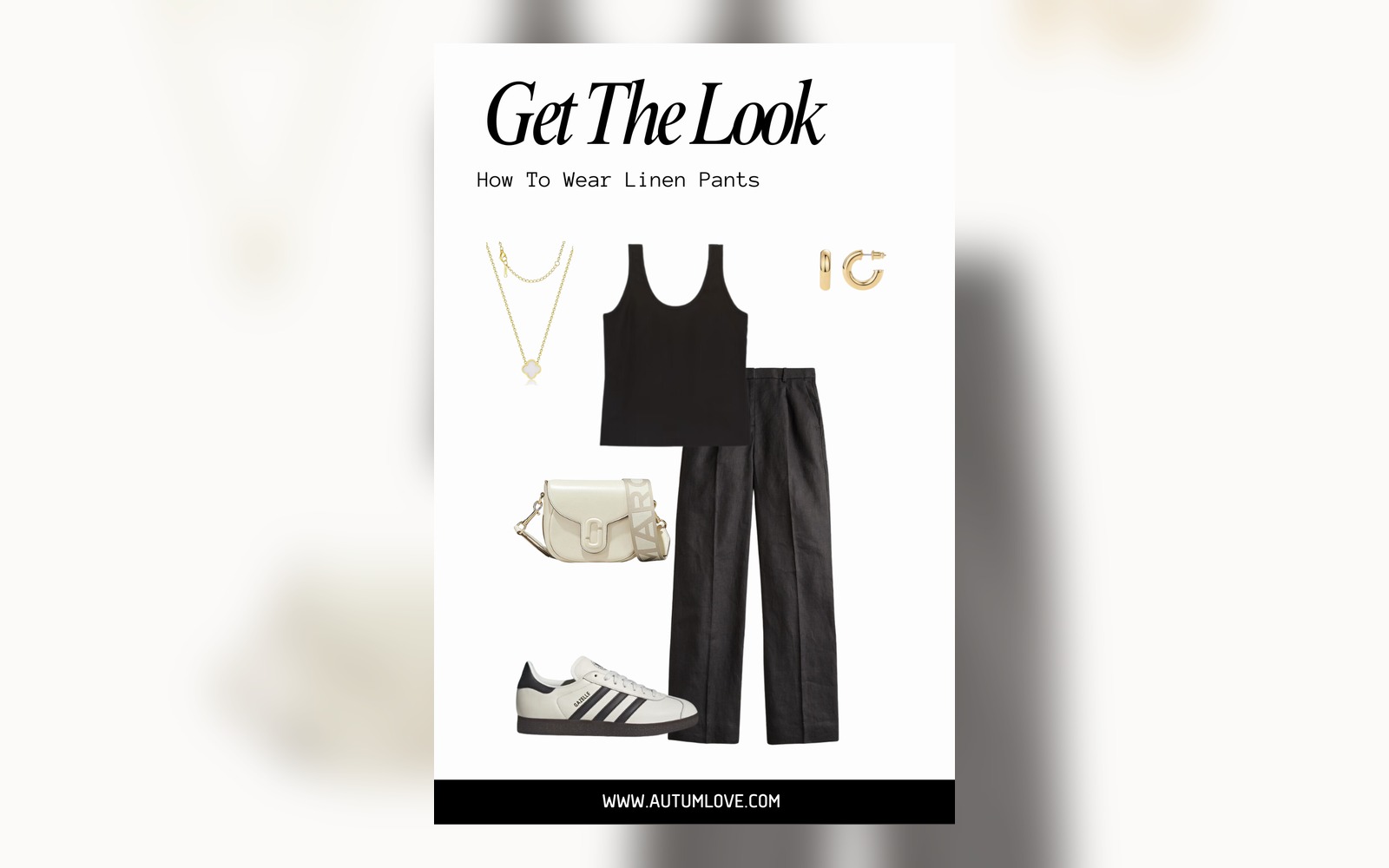white linen pants with a sleek halter top